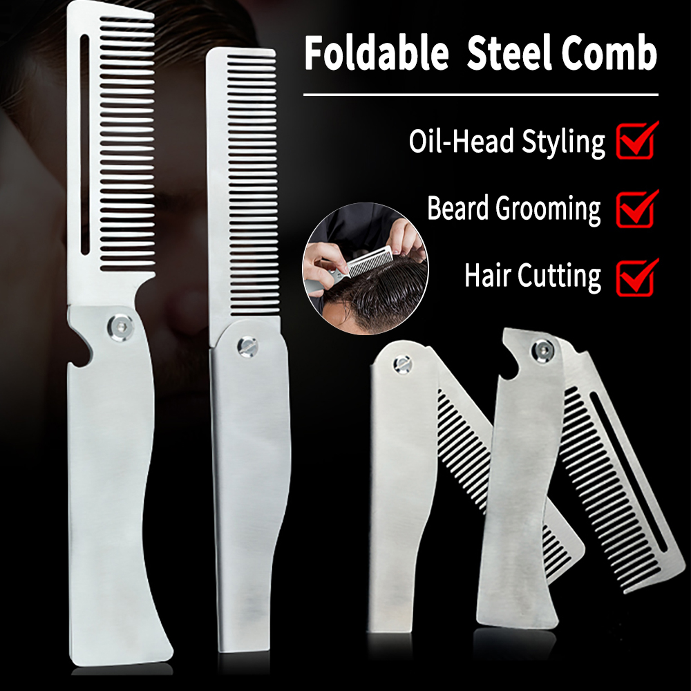 Men'S Grooming Brush - New Type 1/2PCS Portable Steel Combs