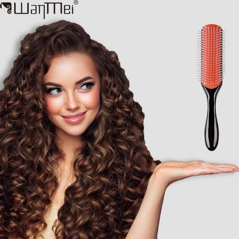 Men'S Grooming Brush - WANMEI Styling Curly Hair Brush for
