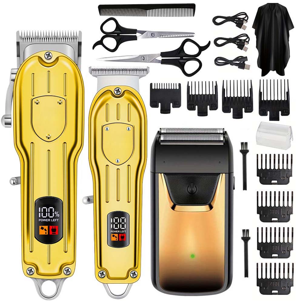 Men'S Grooming Scissors - Professional Hair Clipper Set with LCD