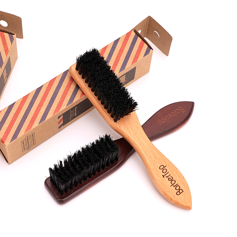 Men'S Grooming Brush - Barbertop Men Beard Brush Wooded Handle