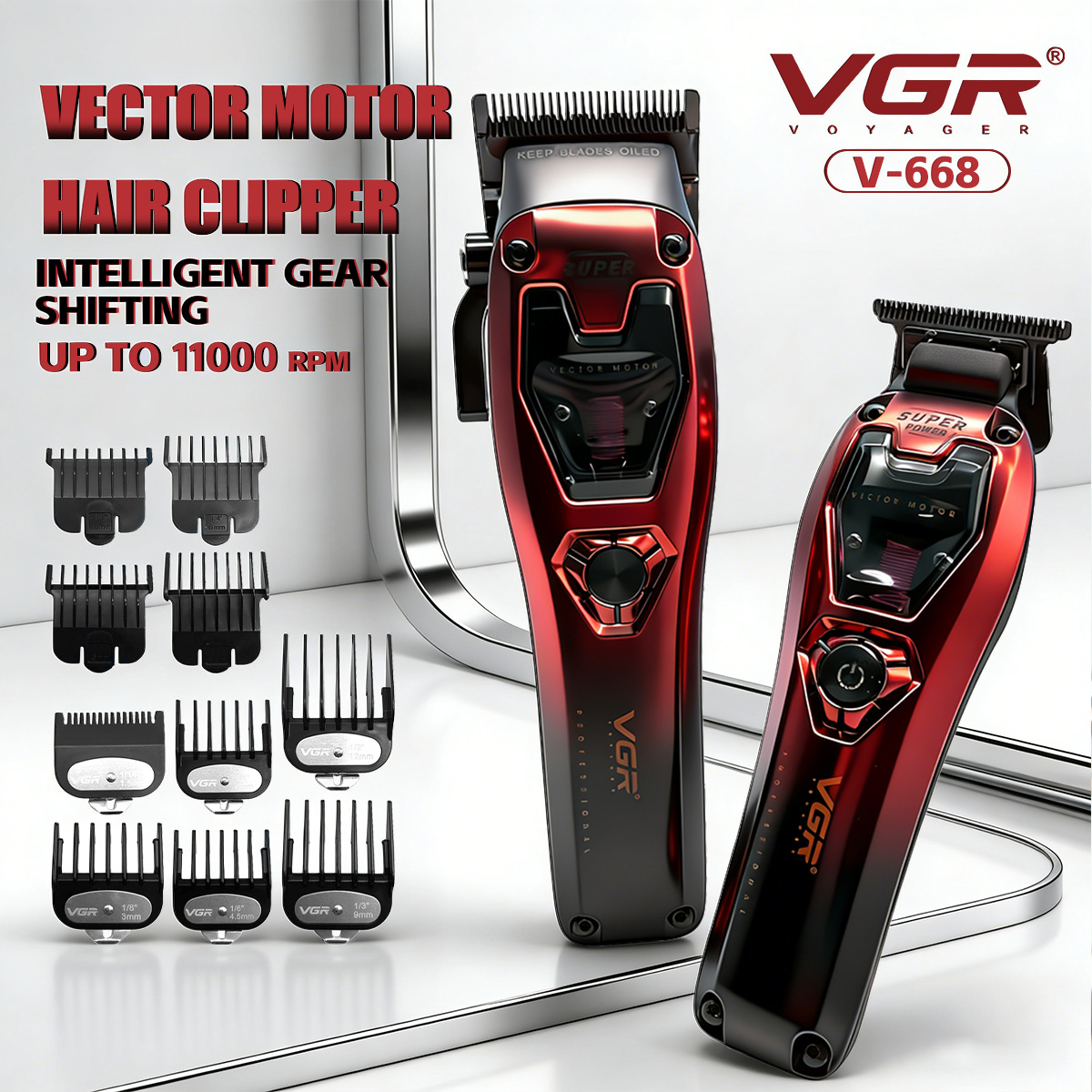 Men'S Grooming Scissors - VGR Hair Clippers Professional Hair Trimmer
