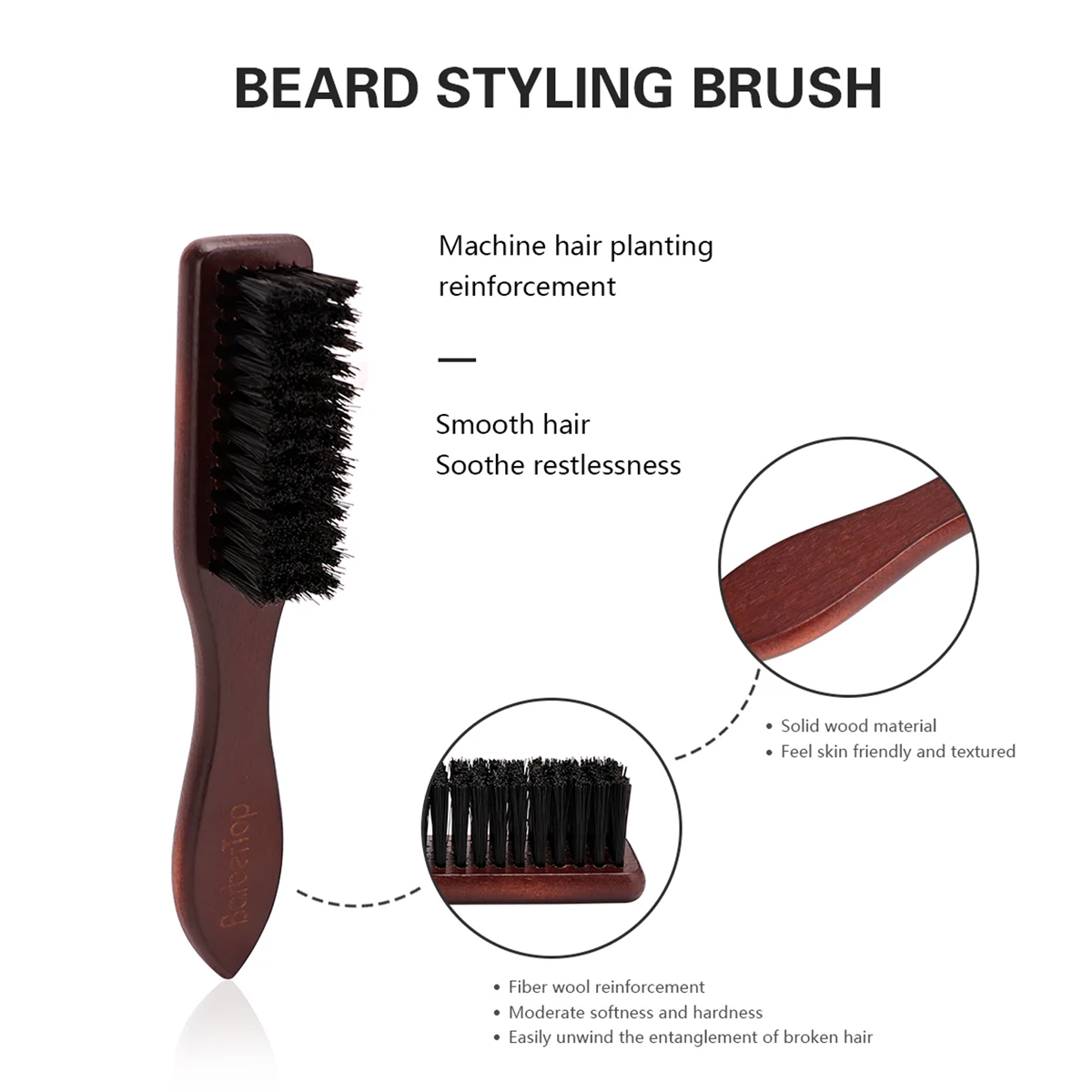 Barbershop Wooden Handle Boar  - огляд і ціна Men'S Grooming Brush