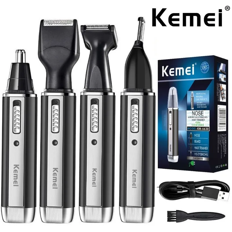 Kemei 4 in 1 trimmer for men E - огляд і ціна Men'S Grooming Ear Hair