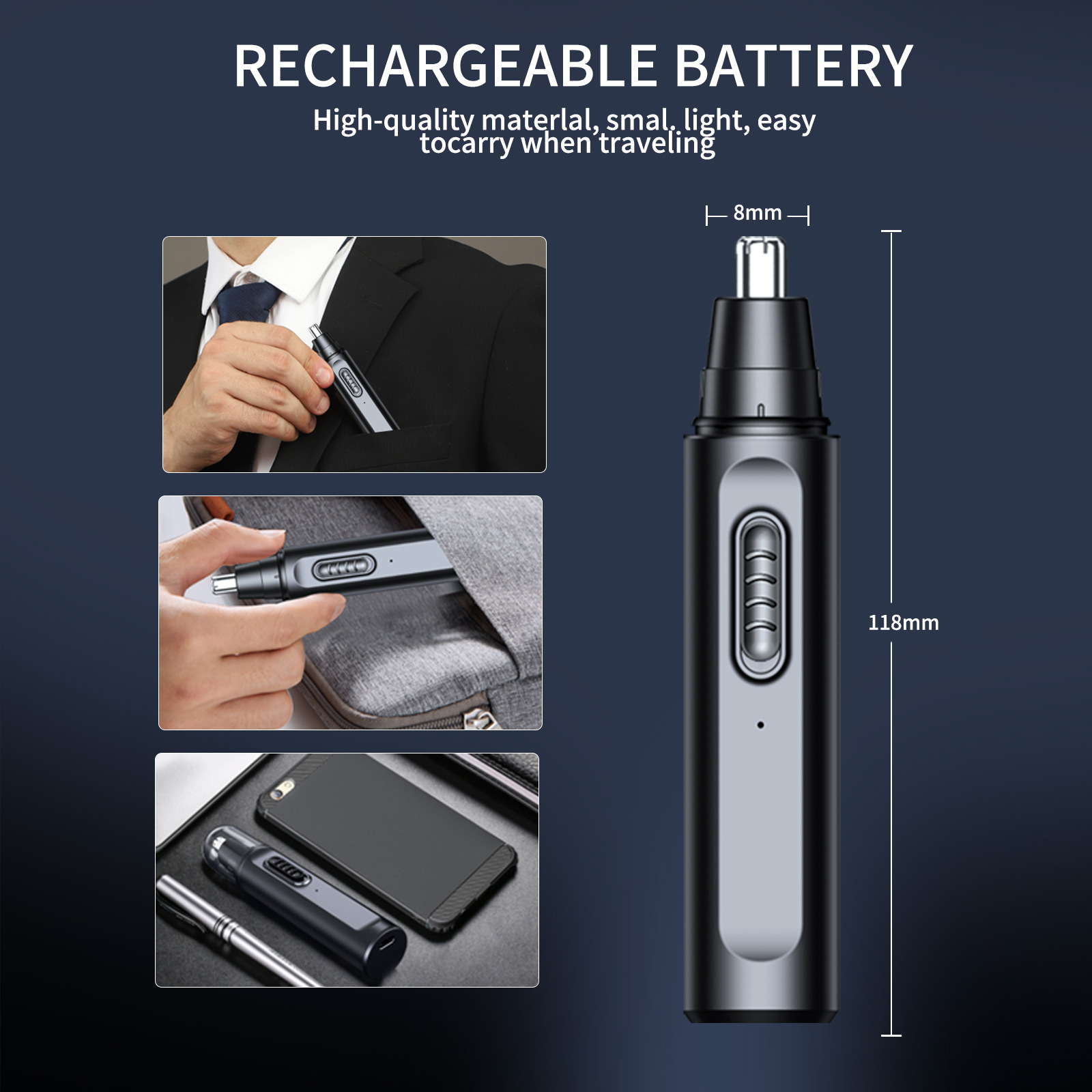 Nose Hair Trimmer for Men Elec - огляд і ціна Men'S Grooming Scissors