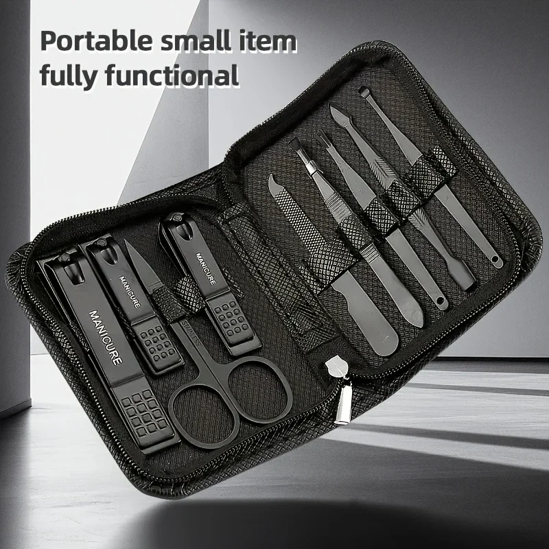 9 Piece in 1 Manicure Set Pedi - огляд і ціна Nail Care Kit Mens