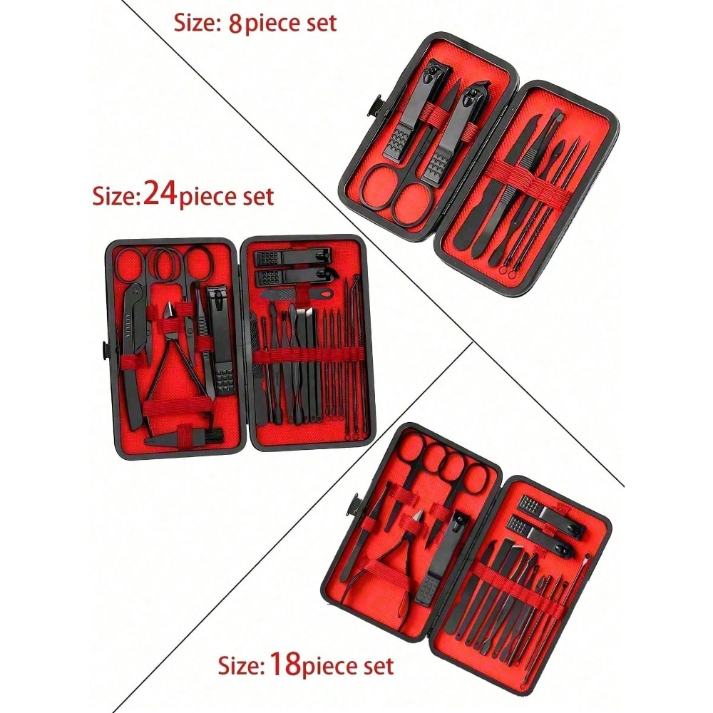 8/24pcs Professional Manicure  - огляд і ціна Nail Care Kit Mens