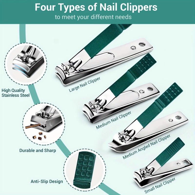 Manicure Set Nail Clippers Kit - огляд і ціна Nail Care Kit Mens