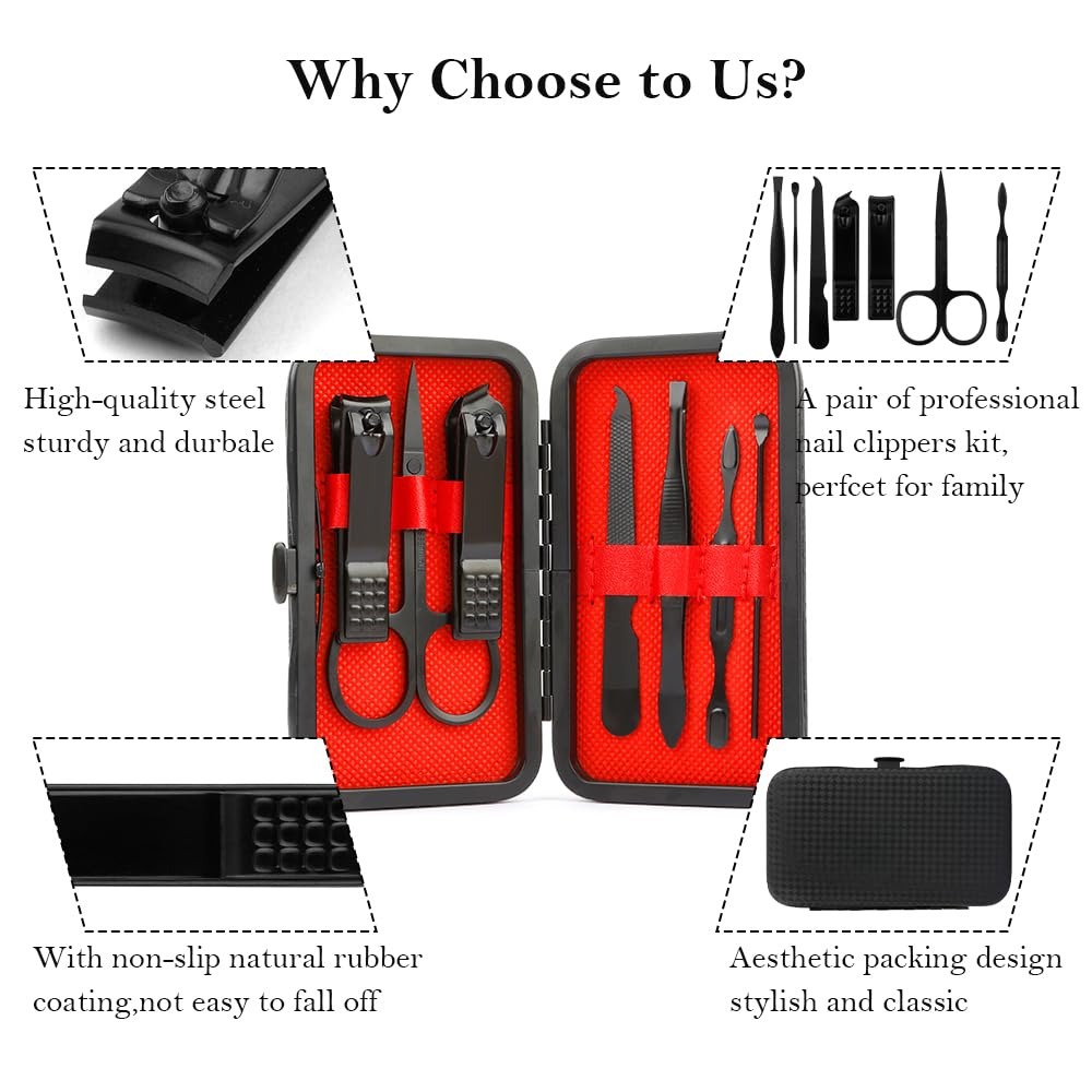 8-in-1 Manicure Kit for Men: S - огляд і ціна Nail Care Kit Mens