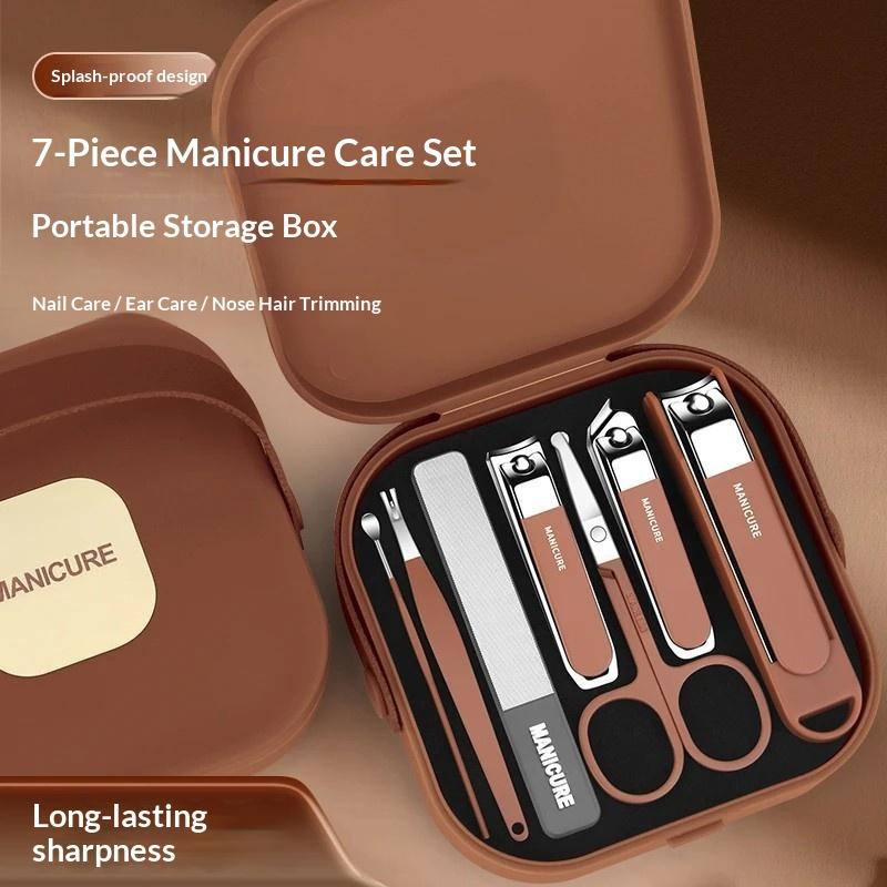 7/8Pcs Nail Art Tools Set Nail - огляд і ціна Nail Care Kit Mens
