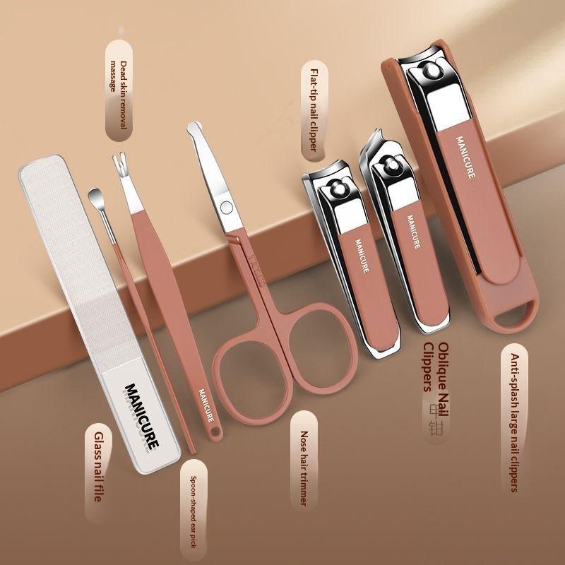 7/8Pcs Nail Art Tools Set Nail - огляд і ціна Nail Care Kit Mens