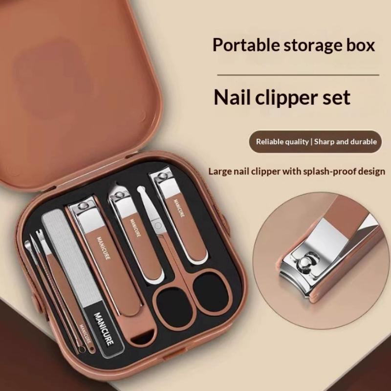 7/8Pcs Nail Art Tools Set Nail - огляд і ціна Nail Care Kit Mens
