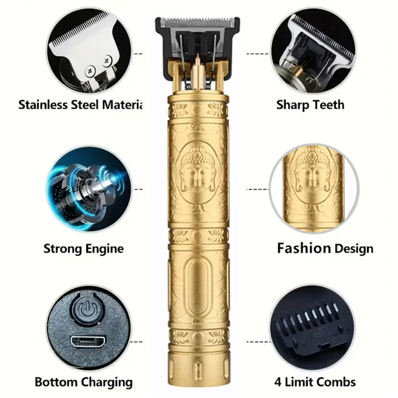Cordless T9 Hair Trimmer for M - огляд і ціна Men'S Grooming Scissors