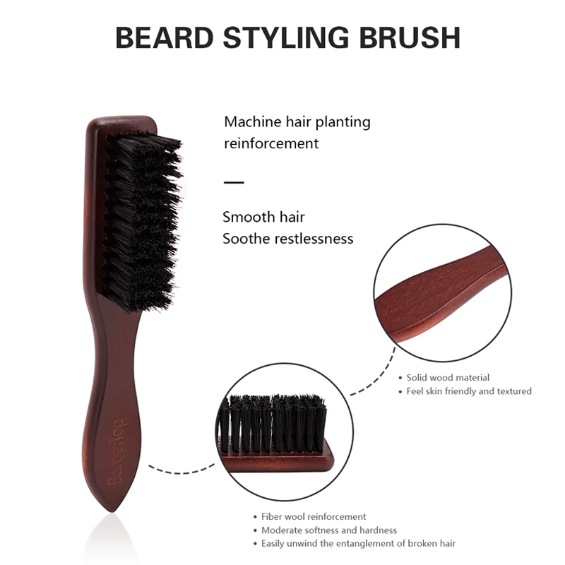 Barbertop Men Beard Brush Wood - огляд і ціна Men'S Grooming Brush