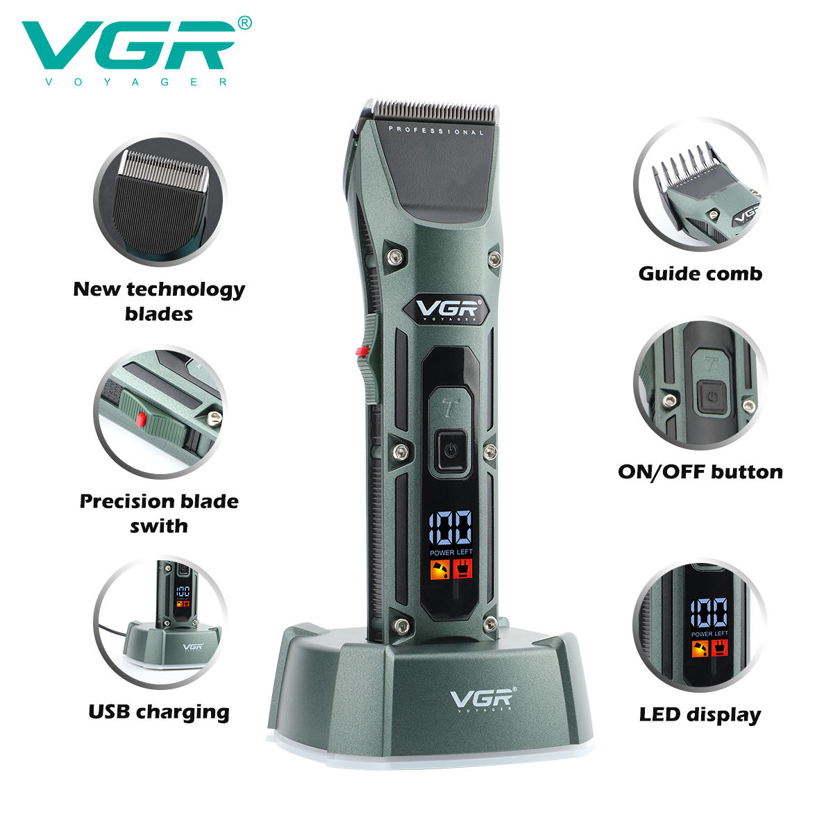 VGR V-696 New metal Popular Sa - огляд і ціна Men'S Grooming Scissors